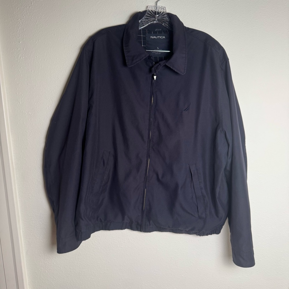 Nautica Men's Navy fully Lined Jacket sailor Preppy Fisherman Zip